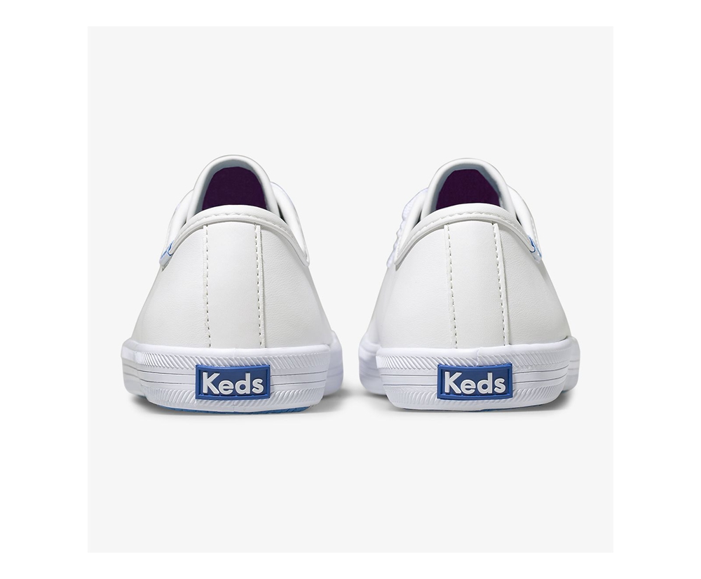 Πανινα Παπουτσια Παιδικα - Keds Kickstart Multi-Color Eyelets - Λευκα - ALOMP1385